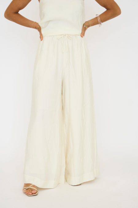 Bea Flowy Pant - Ivory